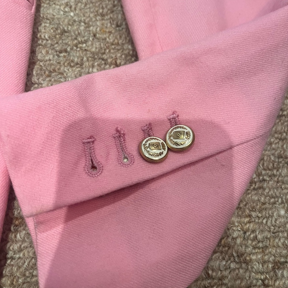 J.Crew Factory Herringbone Wool-Blend Schoolboy Blazer โ Pink โ Size 4 - Picture 5 of 8